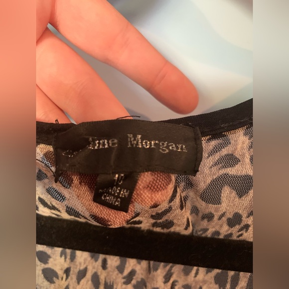 Boutique dress Caroline morgan mini / midi dress mesh sheer - Picture 5 of 14